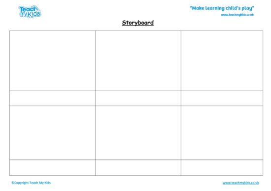 Worksheets for kids - storyboard-write-a-story